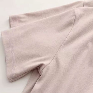 OEM Logo personnalisé imprimé 100% coton coupe régulière de haute qualité écologique motif solide t-shirts vierges Streetwear uni hommes - Product Image 5