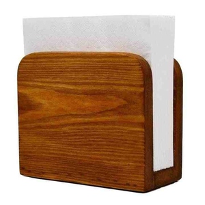 Porte-serviettes et boîte à mouchoirs en bois classique, écologique et durable, fabriqué à la main, personnalisable pour les hôtels et les bureaux - Product Image 3