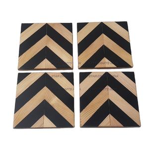 Nouveau Style bar maison créatif épissage résine et napperon en bois carré rond vente chaude 2024 sous-verres pour boissons - Product Image 1