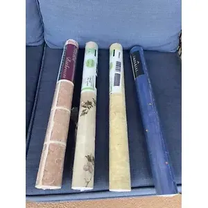 วอลเปเปอร์ลายดอกไม้และลายเส้นสไตล์ยุโรปที่ทันสมัยม้วนกันไฟและกันน้ำสำหรับห้องนั่งเล่นห้องนอนโรงแรม-แพ็ค4ชิ้น - Product Image 1