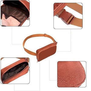 Women Zipper Chest <b>Bags</b> Logo Print Travel Fanny Pack Decorative Print Girls Pouch Belt <b>Bag</b> - Product Image 2