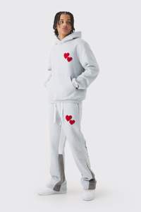 Pantalon de survêtement à capuche 100% coton décontracté et solide, avec logo personnalisé, ensembles de jogging en éponge française - Product Image 4
