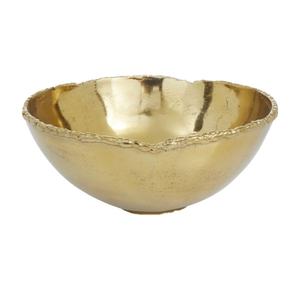 Tazón de postre de Metal de aluminio chapado en oro de lujo al por mayor de fábrica pequeño diseño redondo para perros para uso en hoteles y cocina - Product Image 1