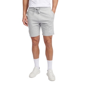 กางเกงขาสั้นผู้ชายสไตล์ลำลอง ผ้าฝ้ายผสมโพลีเอสเตอร์ ฟลีซ 220gsm ด้านหน้าเนื้อนุ่ม สวมใส่สบาย เหมาะสำหรับออกกำลังกายและสตรีทแวร์ รับผลิตตามแบบ OEM แบรนด์ส่วนตัว โรงงาน - Product Image 1