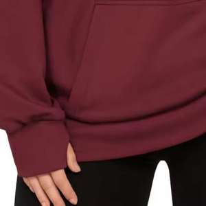 Sudadera con capucha de alta calidad para mujer, sudadera holgada de lana con hombros caídos, ropa de calle de gran tamaño, sudaderas con capucha a prueba de viento, transpirables - Product Image 5