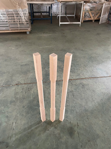 Balaustre de madera moderno para porche, imprimado husillo de álamo blanco, producto de fábrica superventas con diseño elegante, piezas de escalera, escalera - Product Image 3