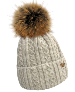หมวกบีนนี่เดินทาง marzitta lavitta ผ้าที่อบอุ่นมีคุณภาพสูงสุดกับปอมปอมธรรมชาตินุ่มน่าสัมผัส - Product Image 1