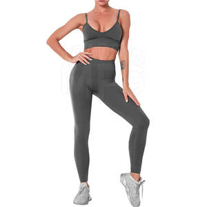 Conjunto de Yoga de talla grande para mujer, conjunto de Yoga de secado rápido, servicio OME, diseño personalizado, conjunto de Yoga para mujer - Product Image 1