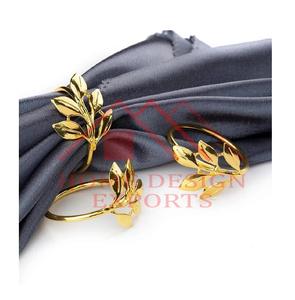 Rond de serviette de table décoratif en métal fait à la main pour les fêtes, meilleure vente en gros. - Product Image 1