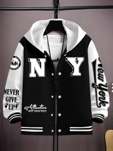 Chaquetas Universitarias al por Mayor Personalizadas de Alta Calidad con Servicio OEM ODM, Estilo Deportivo, Logotipo Frontal, Cuello Alto para Hombre y Mujer - Product Image 3