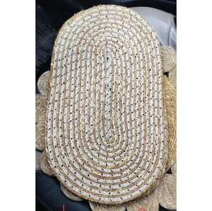 Vintage Traditional Indian Handmade Table Mat Export Selling Modern Design <b>Jute</b> <b>Placemat</b> Table Mat from India - Product Image 4