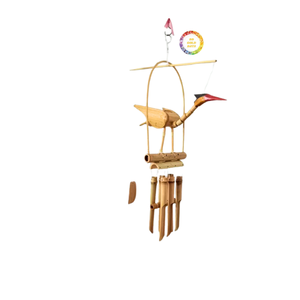 Campanas de viento de bambú con sonido hermoso, adornos de jardín de madera para exteriores para decoración del hogar - Product Image 1