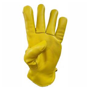 Gants de travail et de sécurité en cuir de chèvre à faible coût pour les mines industrielles, la conduite et la sécurité de la construction pour hommes et femmes - Product Image 3