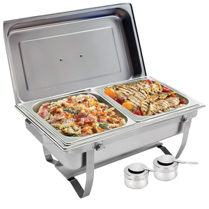Tùy chỉnh chafing món ăn tự chọn thiết lập vòng thép không gỉ thực phẩm ấm hơn cho đám cưới phục vụ khách sạn bên tổ chức sự kiện sử dụng bền xây dựng - Product Image 5