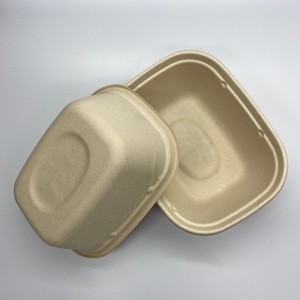 กล่องอาหารกระดาษเยื่อสี่เหลี่ยมแบบกำหนดเอง พร้อมลายนูนเคลือบด้าน บรรจุภัณฑ์แบบใช้แล้วทิ้งสำหรับสลัด แซนวิช และบะหมี่ - Product Image 6