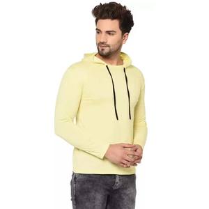 Sudadera con capucha informal ligera de algodón para hombre con cordón y sudaderas de bolsillo - Product Image 4