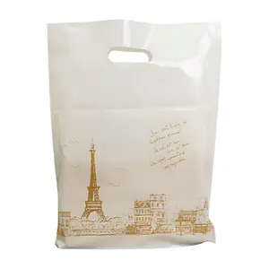 Factory Price Custom Logo Printed Hdpe Plastic Die cut bag Thank You Shopping supermarket Packaging Bags VietNam Supplier