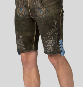 Pantalones bávaros de ante de cabra Lederhosen personalizado cuero real Lederhose corto para hombres 2025 - Product Image 4