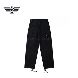 Pantalones Cargo Premium para Hombre EMPIRE TREND WEARS, Pantalones Utilitarios con Múltiples Bolsillos y Dobladillo Ajustable, Teñido Liso, Cintura Media - Product Image 4