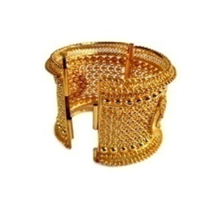 ชุดเครื่องประดับชุบทอง22K แบบอินเดียที่ทันสมัยเปิดใช้งานได้ฟรีขนาด3 "ความสูง1ชิ้นสำหรับงานแต่งงาน - Product Image 6