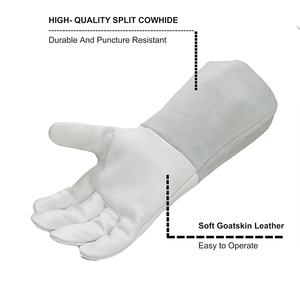 Meilleures ventes Gants de sécurité en cuir à manchette courte Gants de pompier de soudage Tig avec résistance à la chaleur - Product Image 3