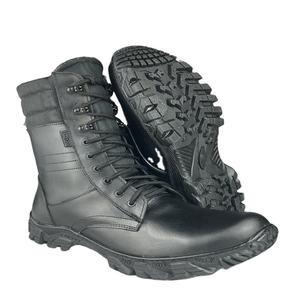 Double <b>Safe</b> Men Molded Sole Durable Winter Genuine Leather Rubber Tactical Breathable Waterproof Black Tactic Winter Boots - Product Image 1