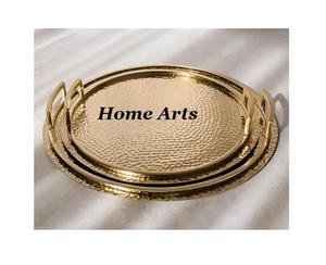 Plateau à thé et à café en acier inoxydable au design simple, taille personnalisée, forme rectangulaire, plateau à desserts et à en-cas à vendre - Product Image 5