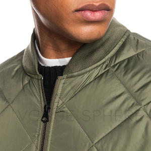 Chaqueta Bomber de Otoño para Hombre, Diseño OEM Profesional, Lona de Primera Calidad, Transpirable, Cuello Alto, Duradera, Último Diseño - Product Image 4
