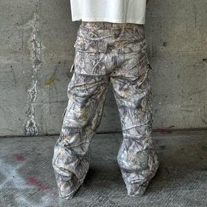 กางเกงคาร์โก้ผ้ายีนส์สำหรับผู้ชายกางเกงขาบานผ้ายืดแบบหลายชั้นสไตล์ยุโรปและอเมริกัน - Product Image 5