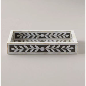 Ensemble de 3 plateaux de service en nacre pour accessoires de maison décor de table plateaux de service à thé et à café plateau de service de table - Product Image 4