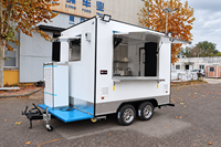 Chariot de vente de crème glacée - Cuisine mobile en acier inoxydable - Bar de concession