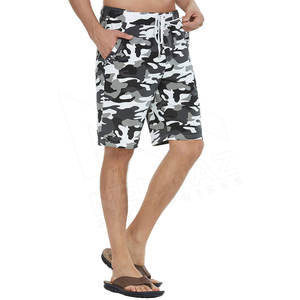 Pantalones cortos deportivos de verano OEM High Street para hombre Método de tejido no tejido personalizado liso informal superventas - Product Image 3