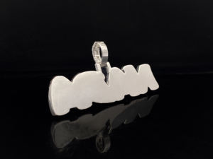 Pendentif en acier inoxydable personnalisé en gros, diamant hip hop, serti de CZ - Product Image 2