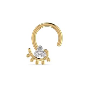 Exclusive Real Diamond <b>Stud</b> Nose Pin in Gold <b>Silver</b> Rose at Best Factory Price - Product Image 4