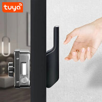 Serrure de porte intelligente Tuya WiFi avec empreinte digitale 5 en 1, déverrouillage par mot de passe anti-espionnage, carte IC, contrôle à distance par application PST-EA1