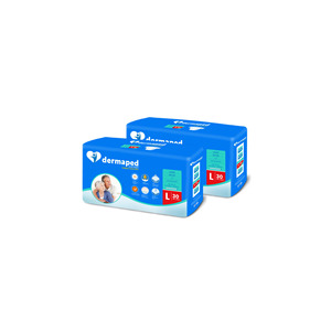 Couches pour adultes super absorbantes, taille L (grande), 60 unités (2x30), avec ceinture - Product Image 1