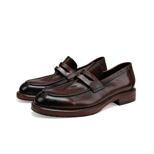 Zapatos Mocasines de Cuero Vacuno Suave con Forro Transpirable y Estructura Flexible, Zapatos Casuales para Hombre, Zapatos de Negocios - Product Image 1