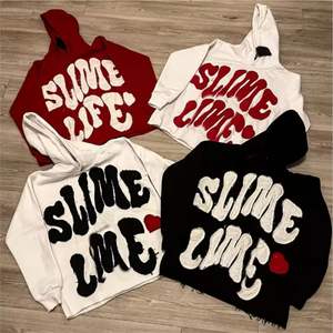 Sudadera con capucha unisex de peso pesado para hombre, logotipo bordado personalizado, Sudadera con capucha estampada recortada de gran tamaño en blanco - Product Image 2