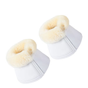 Botas de protección para caballos multiusos con revestimiento de cuero PU y forro de poliéster tipo peluche, ideales para entrenamiento, competición y paseo. - Product Image 3