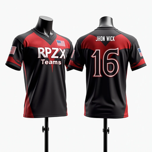 เสื้อเจอร์ซีย์เล่นกีฬาเล่นซอฟต์บอลสำหรับผู้ชายเสื้อเจอร์ซีย์ตกปลาคอลูกเรือระบายอากาศได้น้ำหนักเบา - Product Image 6