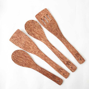 Ustensiles de cuisine Coco ensemble d'ustensiles de cuisine en bois de cocotier meilleur prix ensembles d'outils de cuisson - Product Image 4