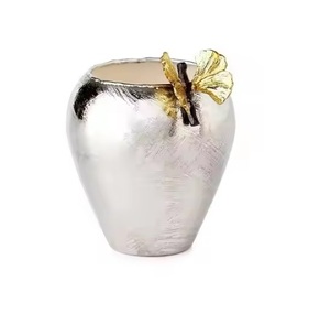 Florero de Metal para Fiesta, Boda, Evento, Más Vendido, Aspecto Elegante para Exteriores, Decoración del Hogar, Jardín, Diseño Antiguo, Recubierto de Plata - Product Image 1