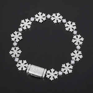 Bracelet chaîne et maillons pour homme en moissanite pleine, plaqué rhodium, style hip-hop, argent 925, bijoux fins de luxe - Product Image 3