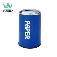 Poubelle à déchets DB-48B 100L à simple compartiment, poubelle de recyclage colorée, poubelle ronde de bureau, poubelle commerciale moderne