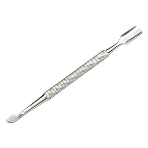 ที่ดันหนังกำพร้าแบบสองหัว ทำจากเหล็กกล้าคาร์บอนสูง ขนาด 14 ซม. ใช้ซ้ำได้ สำหรับเล็บมือ เล็บเท้า ทนทาน ใช้สำหรับทำเล็บมือและเล็บเท้า - Product Image 1