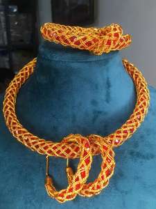 Collar de latón chapado en oro de 18 quilates personalizado de alta calidad, cadena hueca hecha a mano, joyería de moda para regalo de boda de mujer - Product Image 4