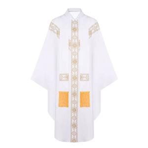 Chasuble de prêtre gothique de haute qualité, couleurs personnalisées, prix d'usine, étole d'église, agneau de Dieu brodé, vêtements de messe - Product Image 2