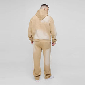 Vente en gros Survêtement pull-over surdimensionné pour hommes Ensemble de jogging deux pièces vintage avec logo personnalisé Survêtement de sport vierge - Product Image 2