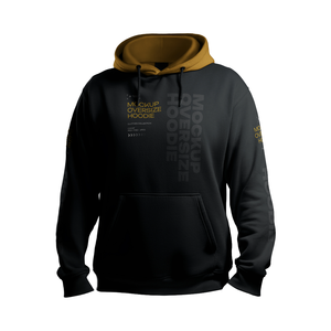 Sweat-shirts à capuche unisexes en coton lourd surdimensionné de qualité supérieure, design personnalisé, logo, 350 g/m², blocs de couleur, streetwear pour hommes - Product Image 3