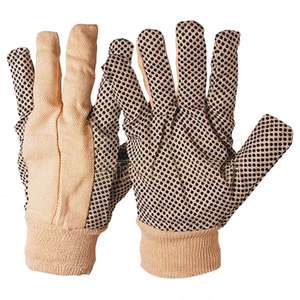 ถุงมือนิรภัยทำจากผ้าใบผ้าฝ้ายลายจุดทำจากพีวีซี - Product Image 1